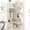 Light Gray, variant on Leumius 5 Tier Freestanding L-Shaped Corner Bookshelf,Wooden Bookcase with Anti-drop Panel and Anti Tipping Device, Display shelf Open Storage,White