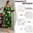 thumbnail image 6 of Xoenoiee Green Shamrock Print Nightgowns for Women House Dress Button Down Sleepshirt Moo Moos St. Patrick's Day Long Sleeve Nightshirt Housecoat, Size 3XL, 6 of 7