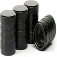 thumbnail image 1 of Dsseng Black Metal Valve Caps  Waterproof and Dustproof  Universal for Cars  Motorcycles  Bicycles, 1 of 5