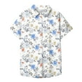 thumbnail image 6 of Button Down Shirt Women Cotton Short Sleeve Blouses V Neck Collared Button Up Summer Beach Tops, 6 of 6