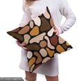 thumbnail image 5 of Ambesonne Leopard Fabric by the Yard Upholstery, Modern Circular Shapes Art, 5 Yards, Pale Vermilion Chocolate, 5 of 5