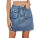 thumbnail image 2 of Faldas para Mujer, Estilo Y2k, Minifalda Vaquera de Cintura Alta, Pantalones Cortos Vaqueros Elásticos Azul Vaquero S, 2 of 7
