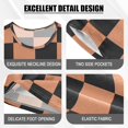 thumbnail image 4 of Black Orange Checked Pattern Summer Pajama Set Soft Cotton Short Sleeve Sleepwear 2PCS Pajama Sets Breathable Lounge Set Size 14Y, 4 of 7
