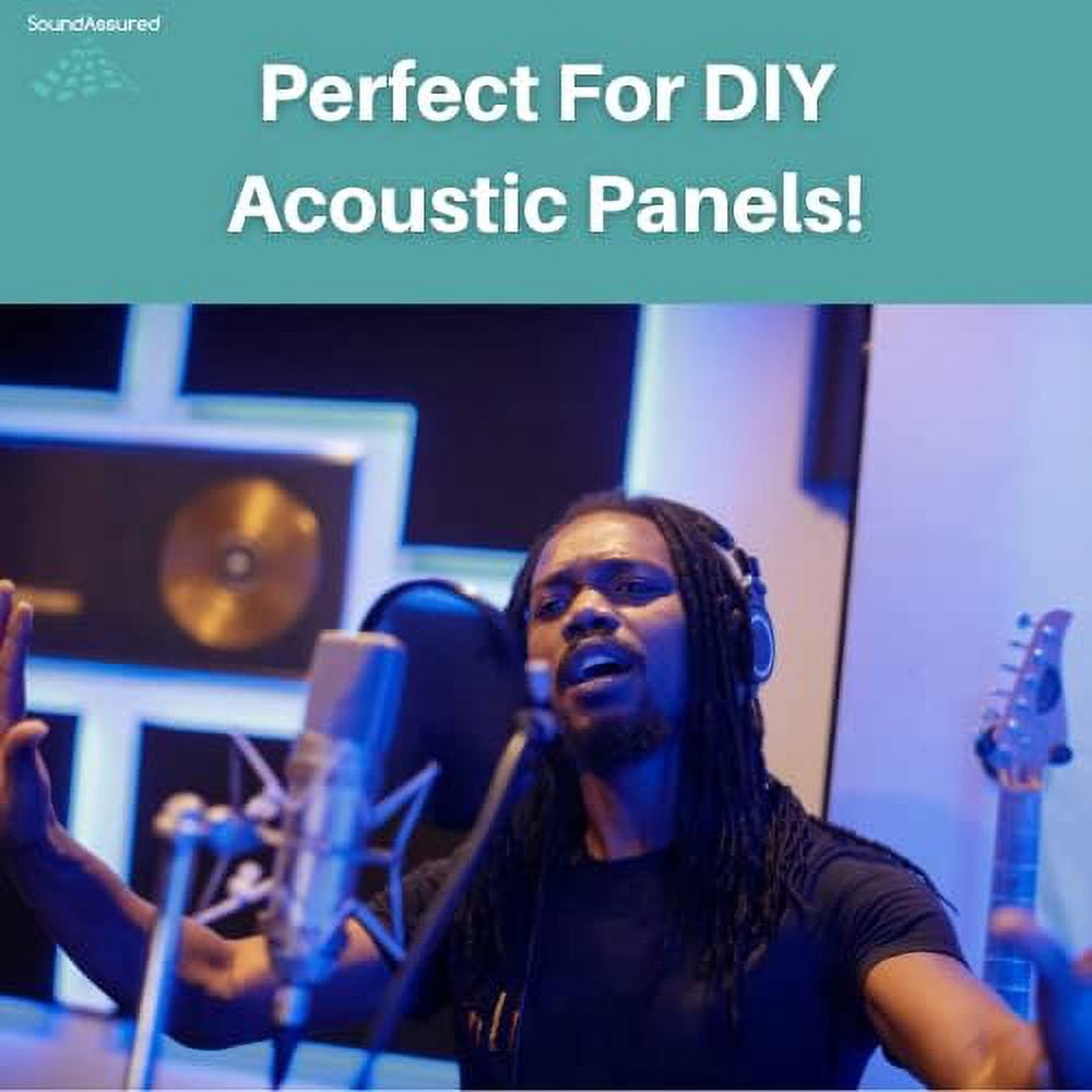 SoundAssured Acoustical Fabric - Acoustically Transparent Fabric for Making Acoustic Panels - DIY Sound Panel Acoustic Fabric (Black)