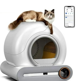 Ufurpie Auto Kitty Smart Self Cleaning Cat Litter Box APP Control Ionic Deodorizer Cream White Walmart