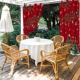 thumbnail image 4 of Outdoor Curtains for Patio Waterproof, Christmas Tree Outdoor Privacy Panels Grommet, Red Winter Xmas Ball Berry Snowflakes Blackout Outside Curtains for Porch/Cabana 54"x108", 2 Panels, 4 of 8