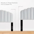 thumbnail image 5 of Platform Bed Frame, Tufted, Twin Size, White, Velvet, Bedroom, Modern Contemporary Boutique HB35706, 5 of 9