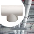 thumbnail image 1 of Conector de acoplamiento de tubería de PVC en T Conector de salida de codo de PVC Conector de codo de 3 vías para conductos de ventilación Conductos Forma de T Diámetro 10 cm, 1 of 8