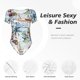 thumbnail image 4 of Balery Watercolor Sailboat Body de cuello redondo de manga corta para mujer Tops de manga corta Tops básicos-Medium, 4 of 7