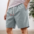 thumbnail image 2 of ibiyuan Sweatshorts Mens Gym Shorts Chinos Short Mens Board Shorts Elastic Waistband Drawstring Workout Shorts Breathable Straight-Fit Summer Shorts Mens Casual Beach Shorts, 2 of 6