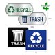 thumbnail image 3 of Pegatinas para Basura y Reciclaje, Juego de 4 Piezas, Impermeables, Autoadhesivas, Contenedores Señalización Residuos., 3 of 5