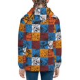 thumbnail image 4 of Hoodies for Teen Girls Boys - colorful plaid Dinosaur Warm Boys' Fashion Zip Up Hoodies & Sweatshirts, Boys Girls Kids Clothes Size 7-8 Youth Pullover with Kangaroo Pocket, 4 of 5