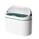 thumbnail image 2 of Mini bote de basura con tapa | Pequeño cesto de residuos para encimera, escritorio, baño, tocador de maquillaje | Cubo de pelusa de plástico extraíble de 4L | Soporte compacto para basura para, 2 of 7