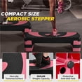 thumbnail image 4 of Yaheetech Adjustable Aerobic Step Platform with Risers & Non-Slip Surface, for Home Gym, Rose Red, 4 of 5