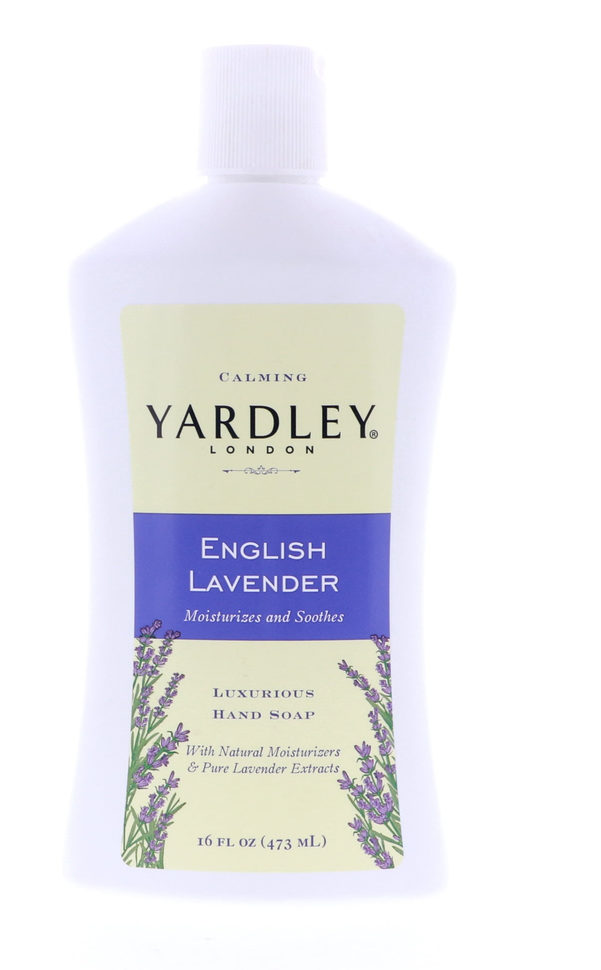 Yardley London English Lavender, Luxurious Hand Soap, Moisturizes & Soothes with Essential Oils, 16 FL OZ (473ml) - 6 Pack