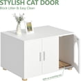 thumbnail image 4 of SSyao Modern Cat Litter Box Enclosure Furniture as End Side Table, Stackable Litter Box Furniture-Front Entry-White, 4 of 9