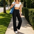 thumbnail image 6 of CQONEPT Leggings for Women High Stretch Wide Leg Yoga Pants Trendy Soft Comfy High Waisted Casual Fall Fashion Pants with Pockets, 6 of 7
