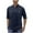 Dark Blue, variant on DDAPJ pyju Mens Cargo Work Shirt Rolled Up Long Sleeve Band Collar T-Shirt Lightweight Collarless Linen Shirts with 2 Pockets Black M