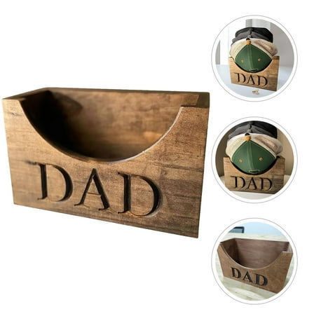 LEORX Cap Container Organizer Wooden Rustic Style for Colleagues 1Set