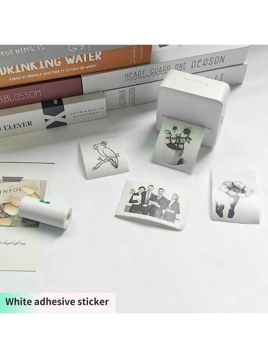 Inkless Phone Thermal Printer - Mini Pocket Wireless Cute Design, Prints Labels, Receipts, Photos for Home, Office