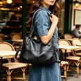 thumbnail image 3 of Sunyuer Vintage Large Capacity Shoulder Crossbody Tote Bags for Women PU Leather Hobo Satchel Y2K Purses Commute Travel Bags, 3 of 7