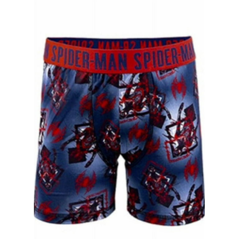 Spiderman Miles Morales Boys Athletic Boxer Brief sz8 3pr Moisture Wick  Material 