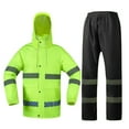thumbnail image 1 of Sentmoon Ensemble de 2 Pcs Manteaux de Pluie et Pantalons de Randonnée avec Capuche Manches Longues Imperméable pour Homme avec Imprimé Léger Imperméable Réfléchissant Ponchos de Pluie pour la Randonnée, le Camping, le Voyage TG, 1 of 8