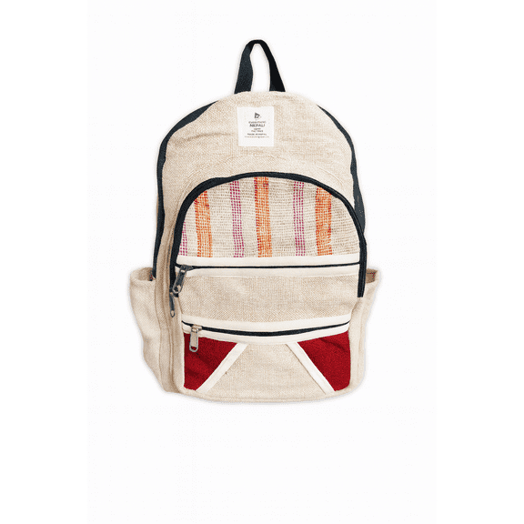 Hemp Laptop Backpack Eco friendly Unisex Organic Hemp Bag handcrafted by the best artisans in Nepal- Cosmos