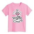 thumbnail image 4 of Toddler Tshirts Girls 6t Everyday Cute Graphic Short Sleeve T-Shirt Crew Neck Holiday Shirts T-Shirts Toddler To Big Kid Pink,4-5Y, 4 of 4