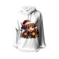 thumbnail image 5 of XUNKUSGA Ugly Christmas Hoodies for Men Cute Christmas Prints Fleece Trim Pullover Hoodies Casual Solid Color Hooded Sweatshirt Women Loose Long Sleeve Plain Hoodies S-2XL White, 5 of 8