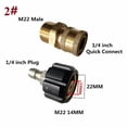 thumbnail image 1 of Allume M22 Washer Swivel Adapter Set 14mm 15mm Quick Connect To 1/4“ 3/8“ Accessory 14mm-1/4", 1 of 5