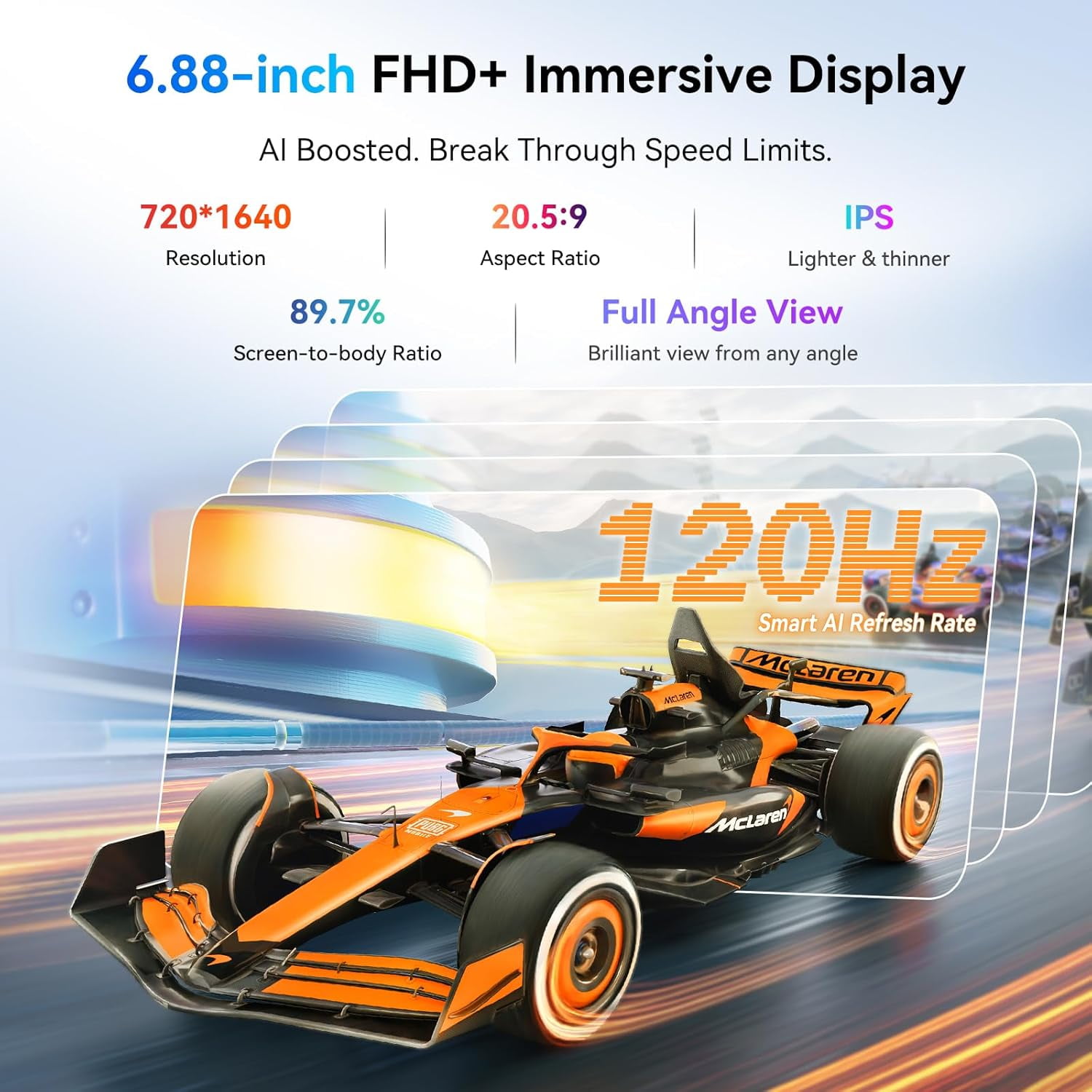 Blackview Shark 6 Unlocked Android Phones 5G (2025), Android 15 Cell Phone Unlocked, 6.88" 120Hz Display, 24GB+128GB/2TB, 16MP+8MP AI Camera, 5000mAh/18W,Fingerprint/Face ID,Dual SIM/GPS/OTG/NFC,Blac