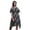 Dark Navy Blue, variant on Bimba Damask Print Women’s Chic Style Cold Shoulder Shift Dress Summer Tunic -Medium