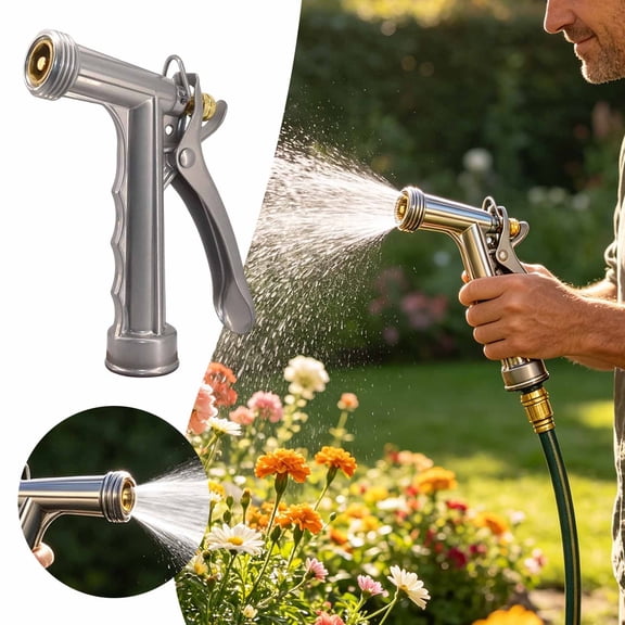 Garden Hose Spray Guun - Metal Water Guun Sprinkler | Hose Pipe Spray | Hand Watering Sprayer | Garden Hose Nozzle | Handheld Water Nozzle | piiistol Grip Sprayer | Garden Hose Nozzles and Spray Guns