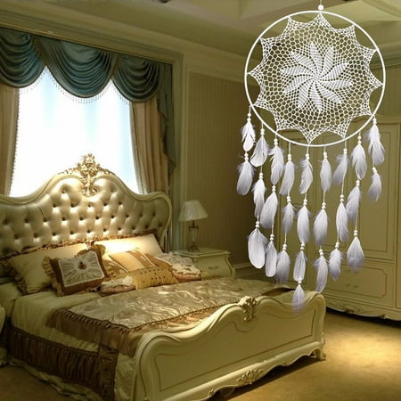 Large 33 5 Length Handmade Dream Catcher With White Feathers Car Large 33 5 Length Handmade Dream Catcher With White Feathers Car Wall Hanging Decor Ornament