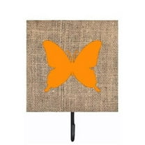 Carolines Treasures BB1046-BL-OR-SH4 Butterfly Burlap and Orange Leash Or Key Holder