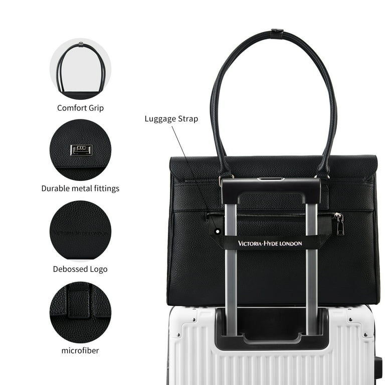 VICTORIA HYDE Dames Grote PU-lederen Shopper Tote Tas voor Kantoor Werk School - Elegante Zwarte Schoudertas, Naakt, 30 cm x 24 cm x 13 cm (L x B x H