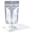 100 Pieces 5x8.5 Inch Mylar Bags for Food Storage Resealable Smell Proof Bags with Clear Window