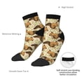 thumbnail image 4 of Bingfone Cute Squirrel with Green Leaves Design Patterned Men's Women's Casual Cotton Socks, 4 of 5
