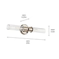 thumbnail image 6 of Kichler Lighting - Aviv - 2 Light Wall Sconce In Modern Style-24 Inches Tall and, 6 of 8