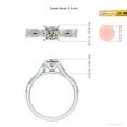 thumbnail image 5 of ANGARA Natural 1.05 Ct. Diamond Classic Engagement Ring in Sterling Silver for Women (Ring Size: 7.5), 5 of 10