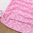 thumbnail image 5 of Ccpelsie Girl's 3 Piece Floral Swimsuit Cute V Neck Bikini Set High Waisted Bathing Suit Sheer Mesh Cover Up Skirt(Pink,12-13 Years), 5 of 6