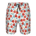 thumbnail image 4 of Yiaed Strawberries Print Men's Swim Trunks with Lining Quick Dry Sports Shorts Beach Shorts Boardshorts-3X-Large, 4 of 5