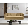 thumbnail image 2 of Meridian Furniture Alder Camel Velvet Sofa, 2 of 17