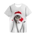thumbnail image 3 of Disney-Camiseta con estampado 3D de Navidad para niños y niñas, ropa creativa con cuello redondo, Harajuku, tiempo libre, 3 of 5