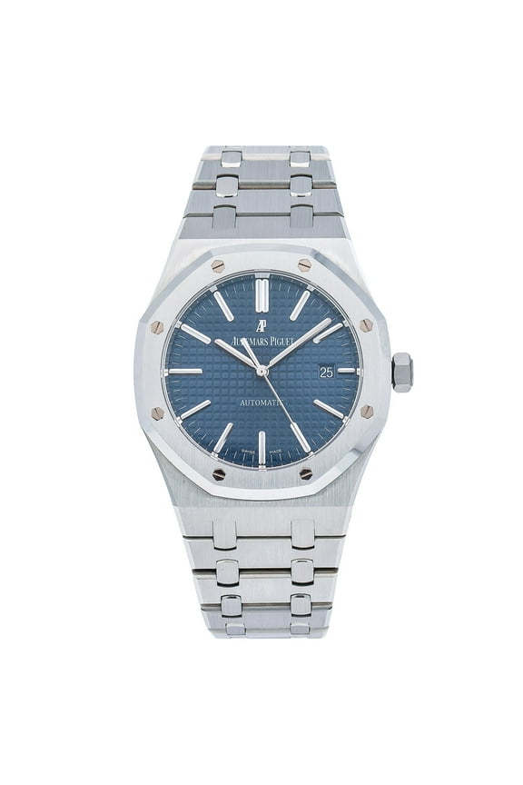 Pre-Owned Audemars Piguet Royal Oak Selfwinding 15400ST 41MM Blue Dial With Stainless Steel Bracelet