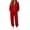 Red, variant on MexChoioe Womens Soft Solid Color 2 Piece Tracksuit Stand Collar Full Zip Sweatshirt and Jogger Pants Streetwear Sports Outfit Set for Womens
