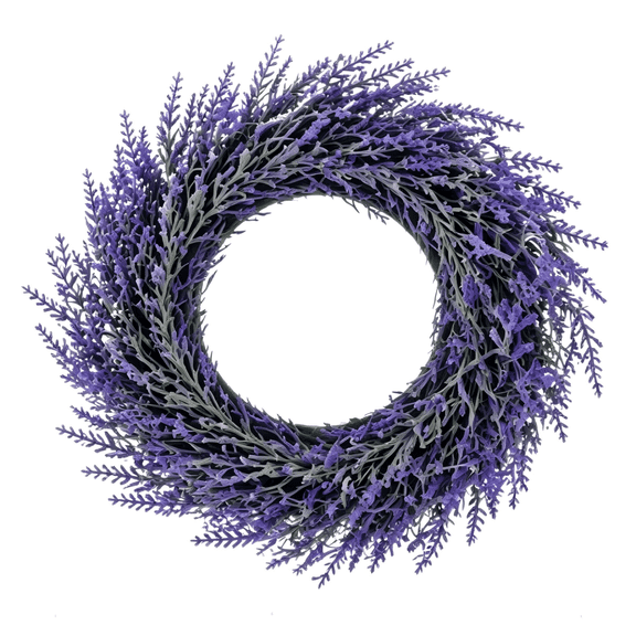 Lavender Wreaths,18 inch Artificial Spring Hanging Lavender Wreath for Wall Wedding Indoor Outdoor Spring Summer Fall Home Decoration
