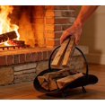 thumbnail image 2 of Black Log Holder Indoor and Outdoor Firewood Rack Hearth Basket$$Garden & Patio, 2 of 5