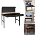 thumbnail image 6 of 1 PCS Black Adjustable Garage Workbench, Work Bench for Garage Office Home, Height Adjustable Workbench,  155cm/61in Height, 6 of 12